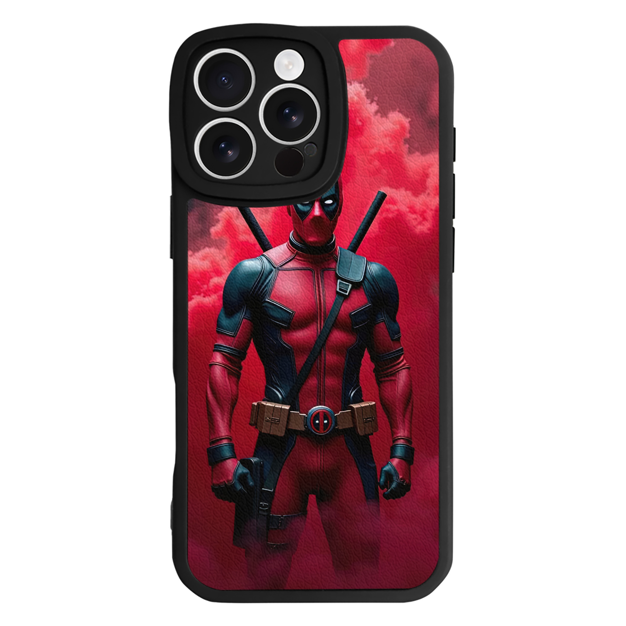 （画像用） Deadpool デッドプール 【iPhone 16シリーズ対応】シリコンスマホケース（レザー調） 材質：シリコン
